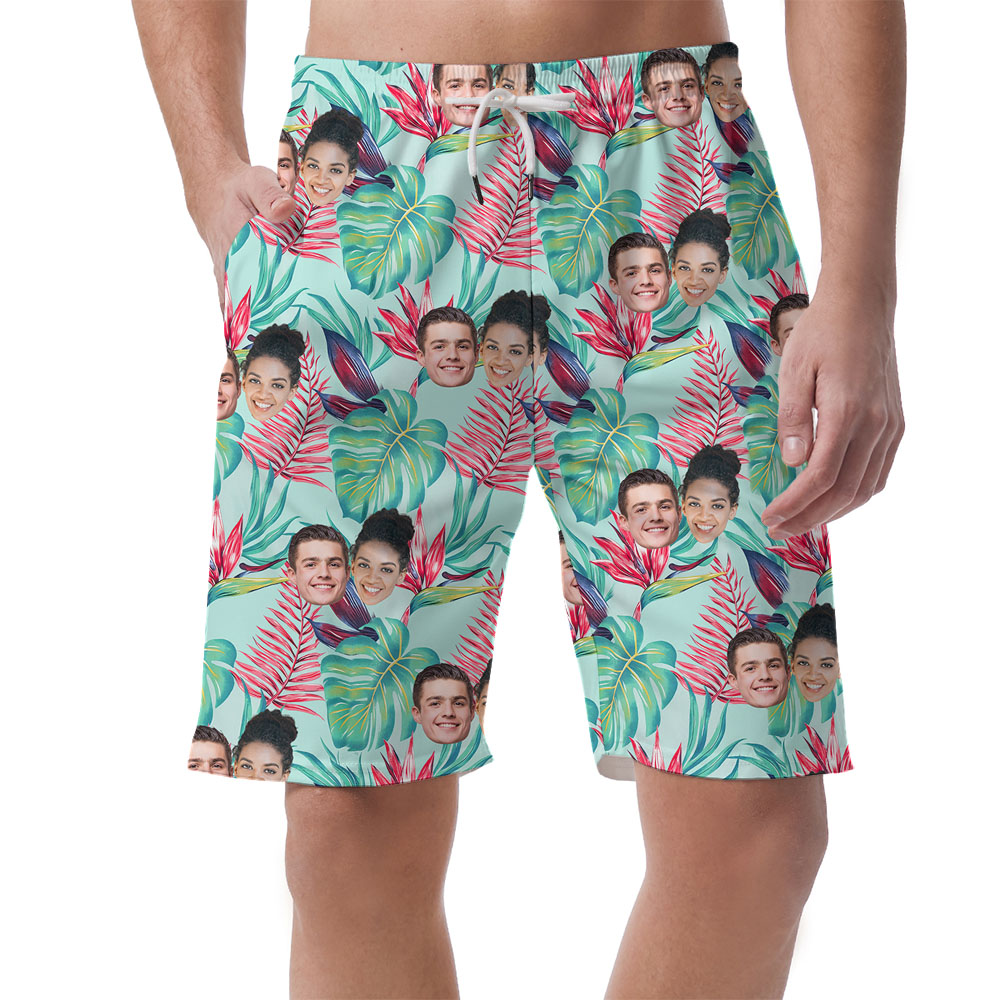 Bird Paradise Flower Shorts Mens With Faces - variant image 1