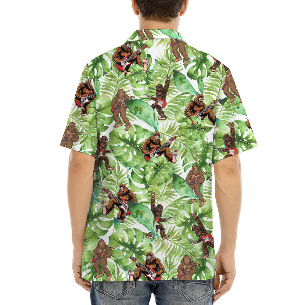Rock And Roll Bigfoot Tropical Hawaiian Shirt