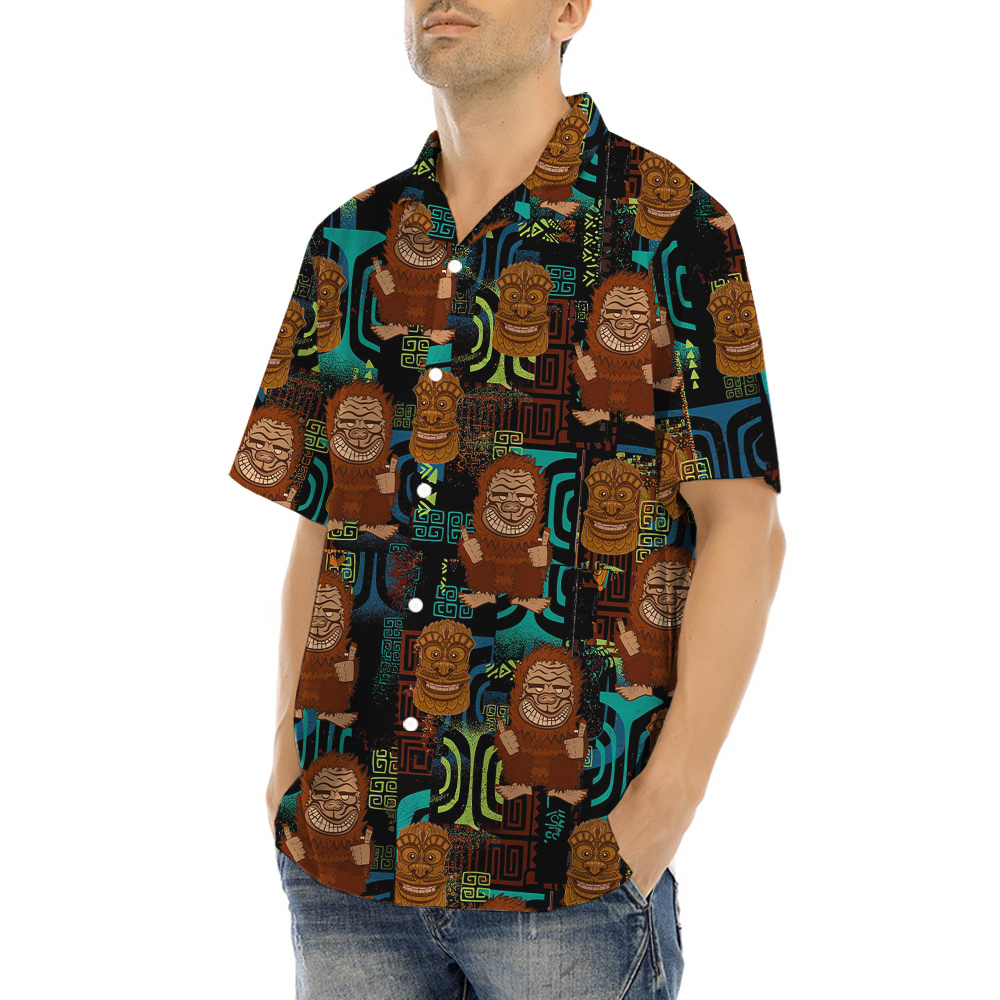 Tiki Bigfoot Vintage Aloha Shirt