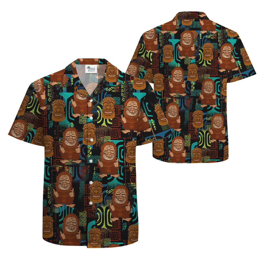 Tiki Bigfoot Vintage Aloha Shirt