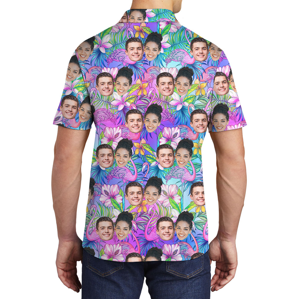 Unique Flocks Men's Collared Golf Shirt With 1-5 Photos