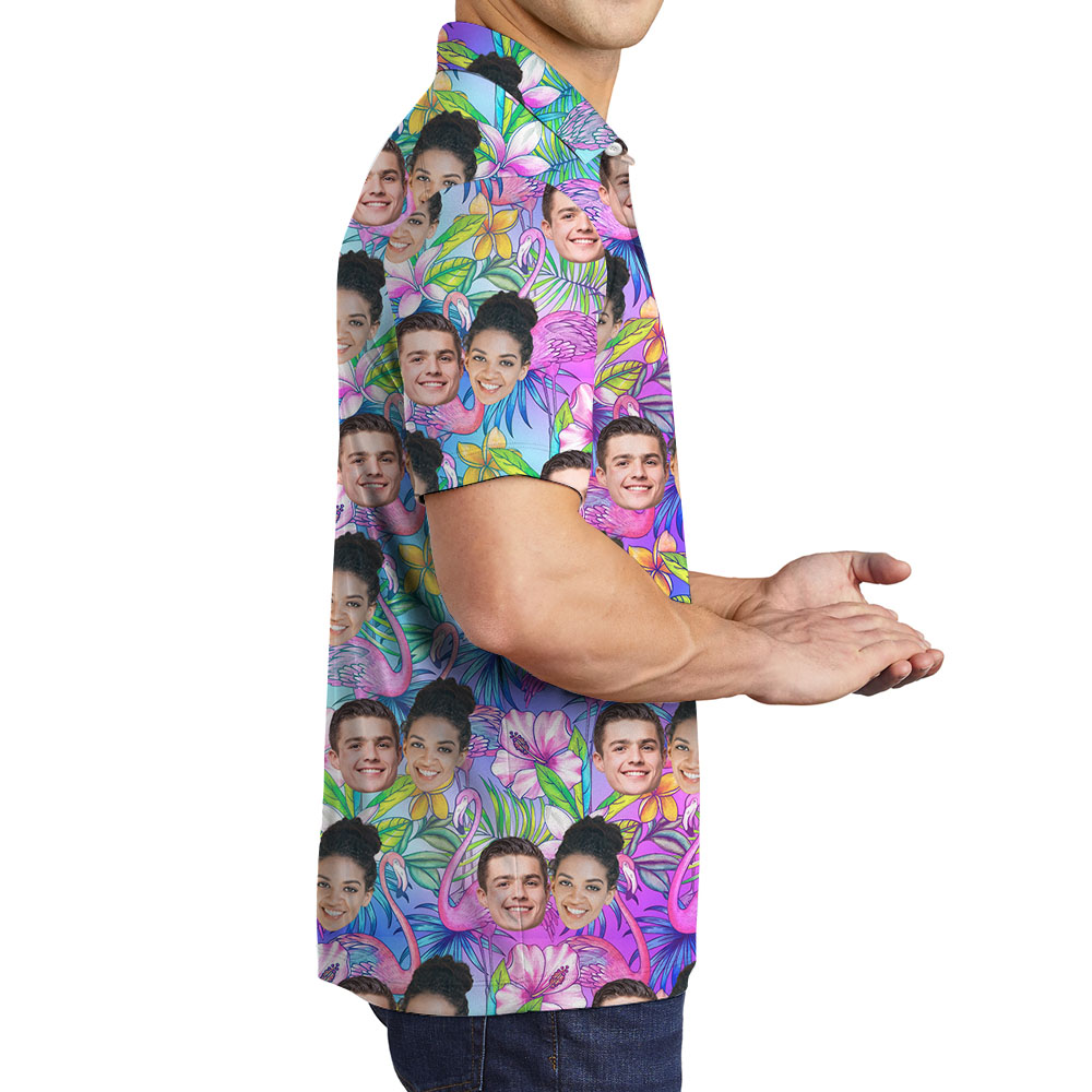 Unique Flocks Men's Collared Golf Shirt With 1-5 Photos