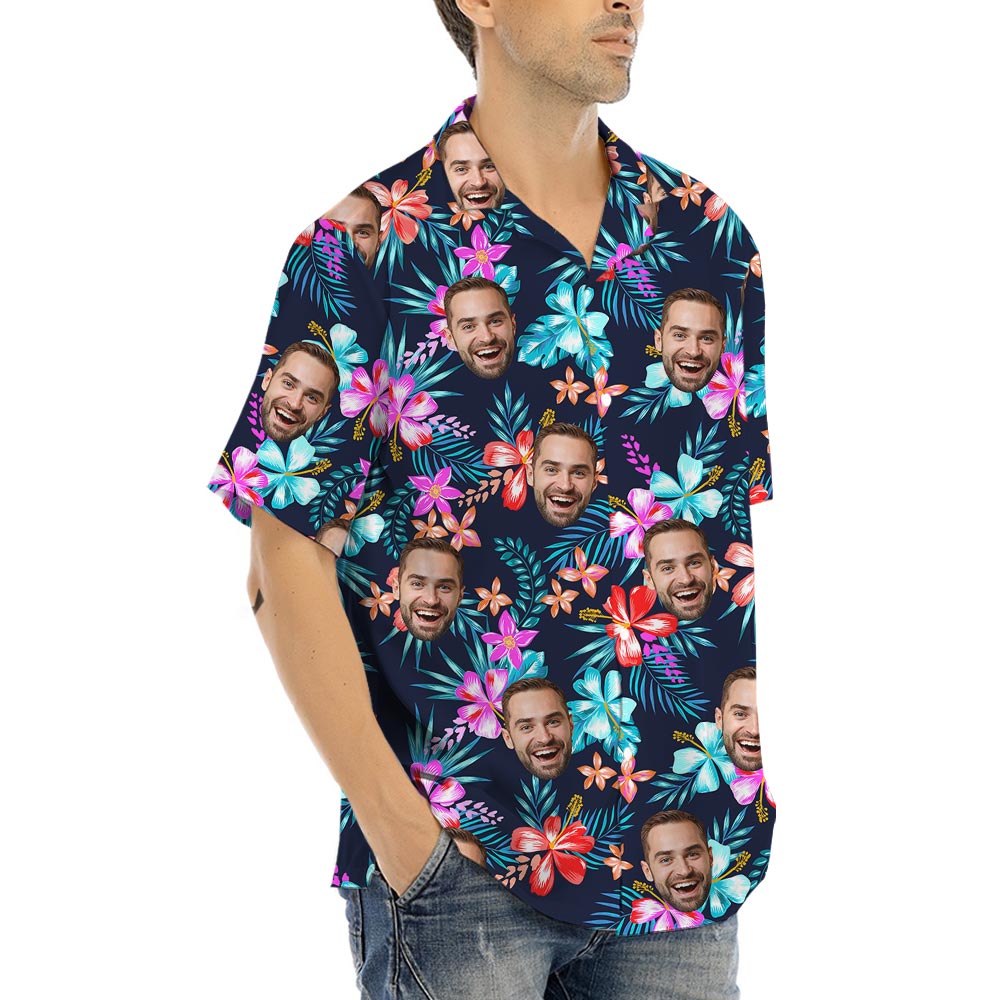 Vintage Mens Tropical Shirts With 1-5 Faces