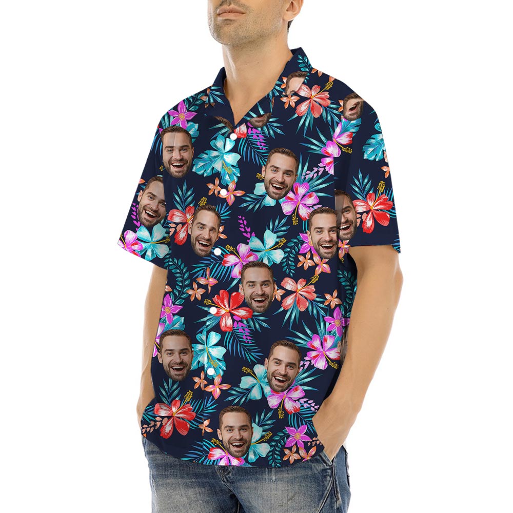 Vintage Mens Tropical Shirts With 1-5 Faces