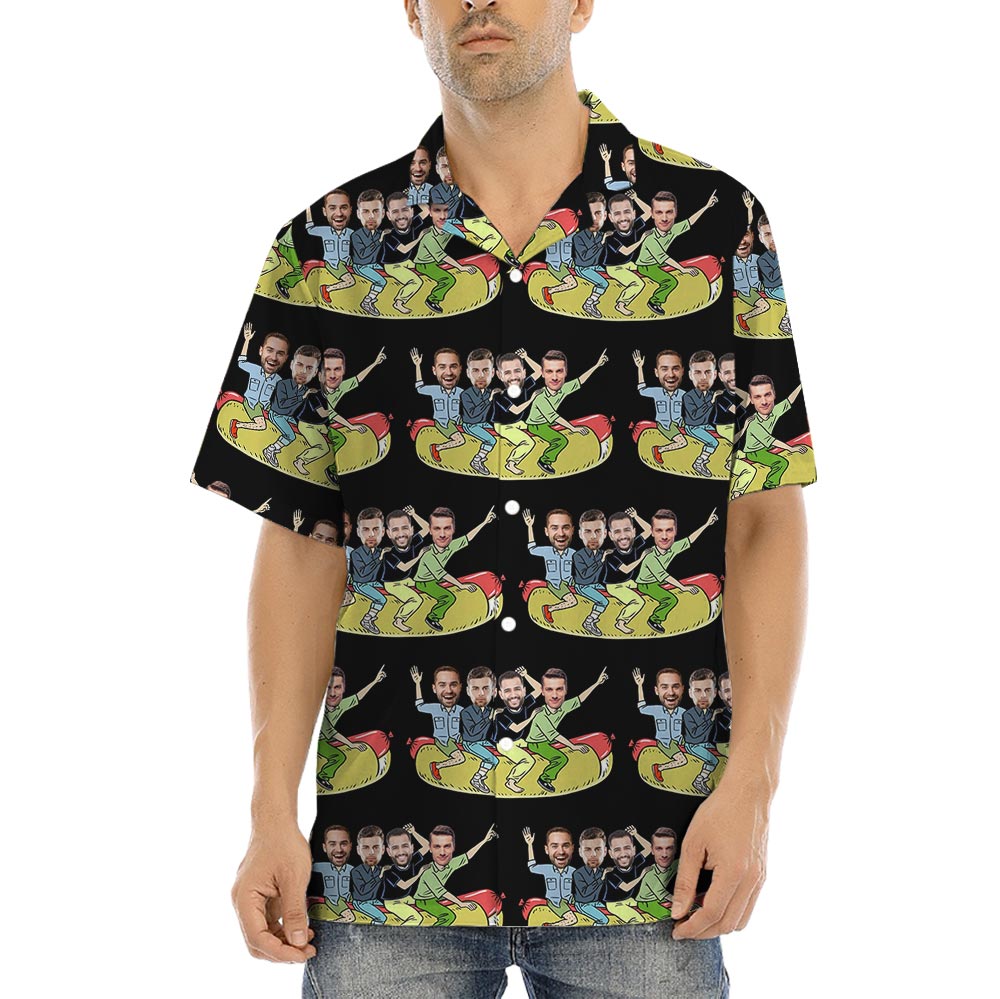Banana Boat Custom 4 Faces Hawaiian Shirt For Team - variant image 1