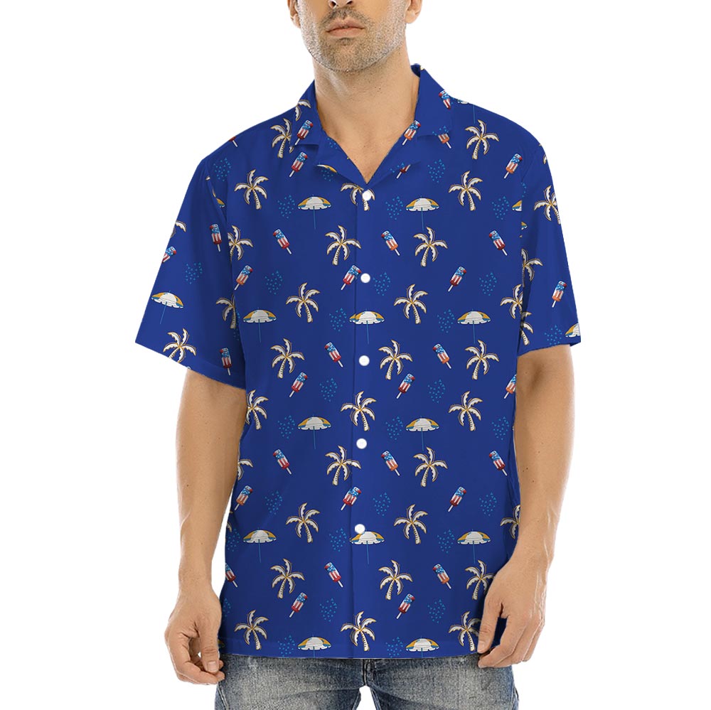 American Ice Cream Men's Hawaiian Shirt Navy - variant image 1