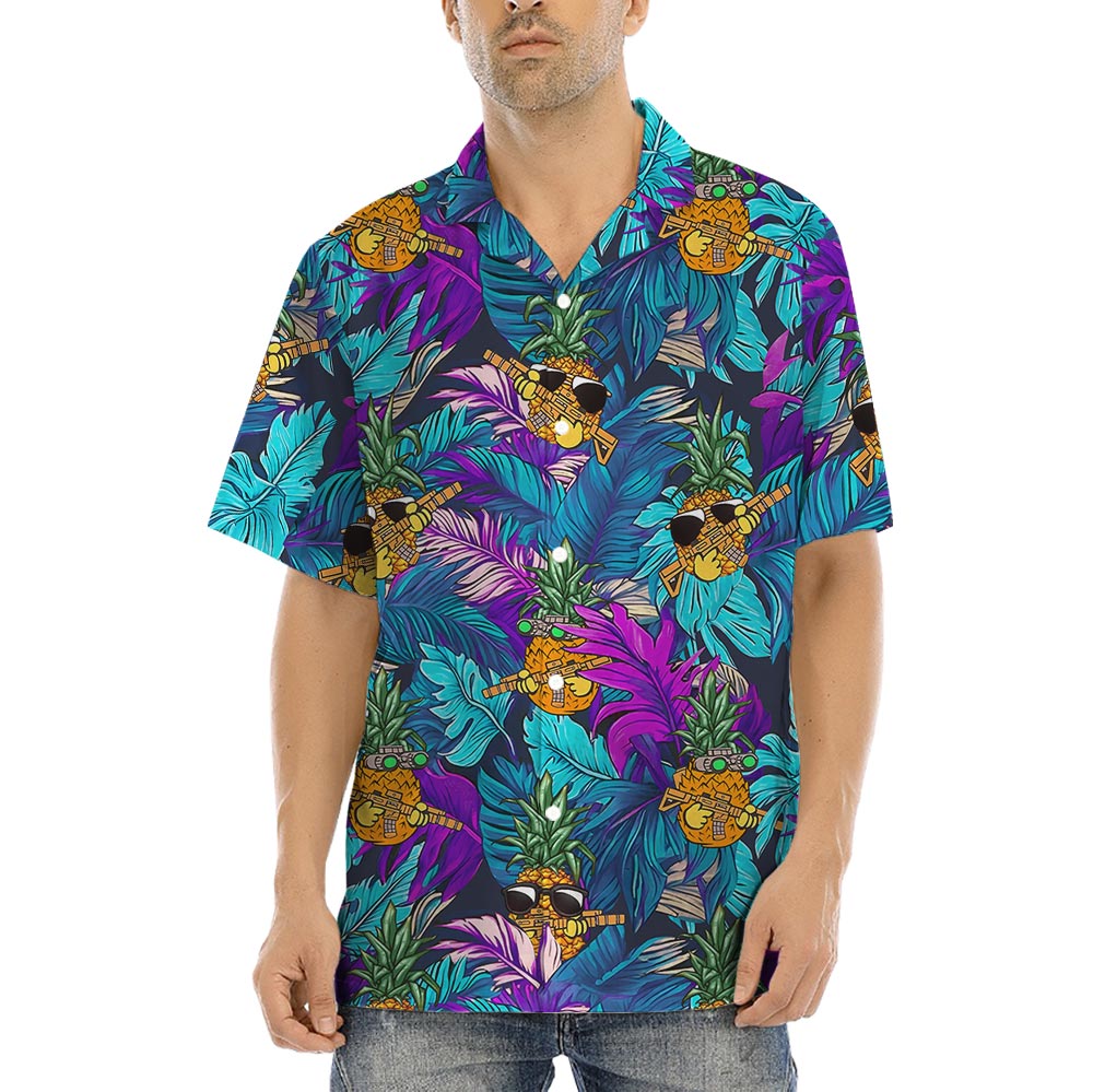 Cool Pineapple Tactical Hawaiian Shirt For Men - variant image 1