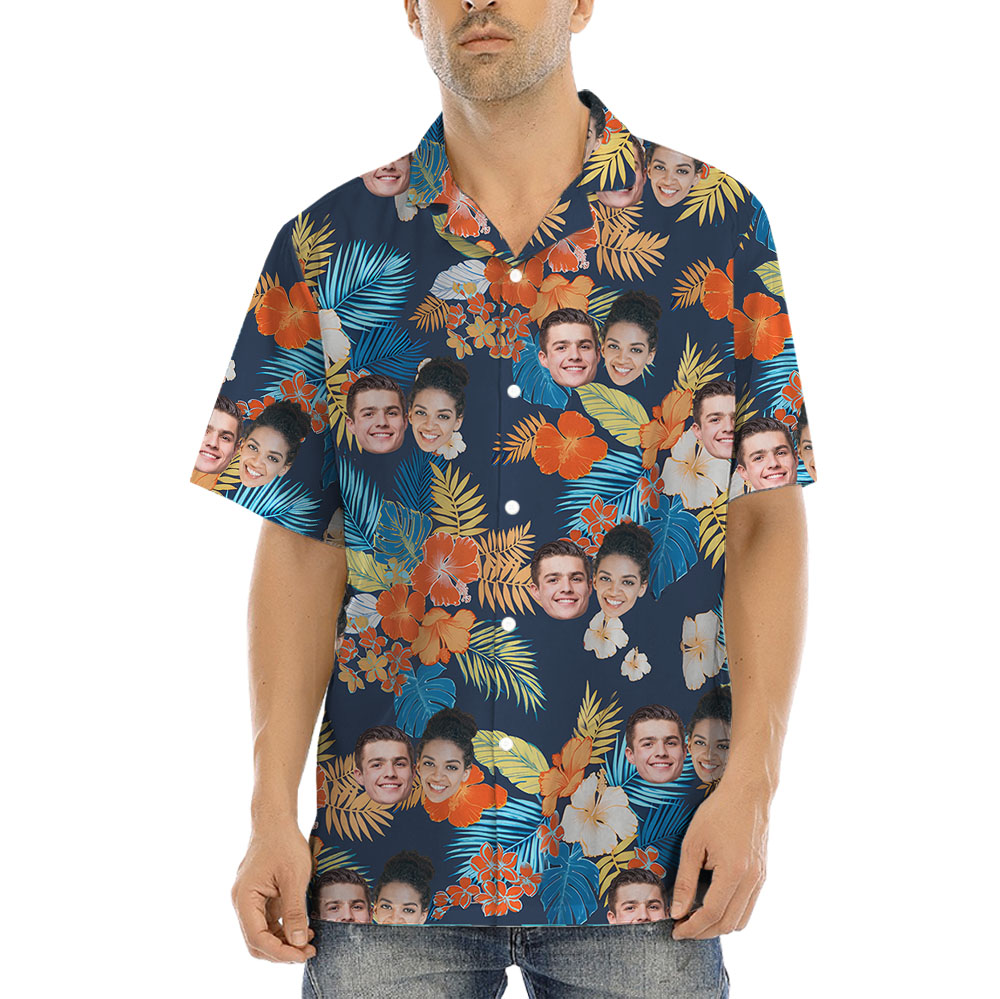 Colorful Floral Aloha Shirt With 1-5 Faces - variant image 1