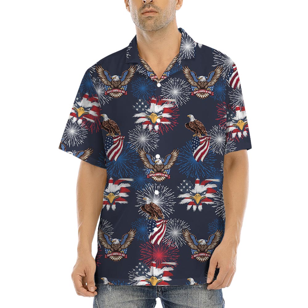 Men's American Eagle Hawaiian Shirt Navy - variant image 1