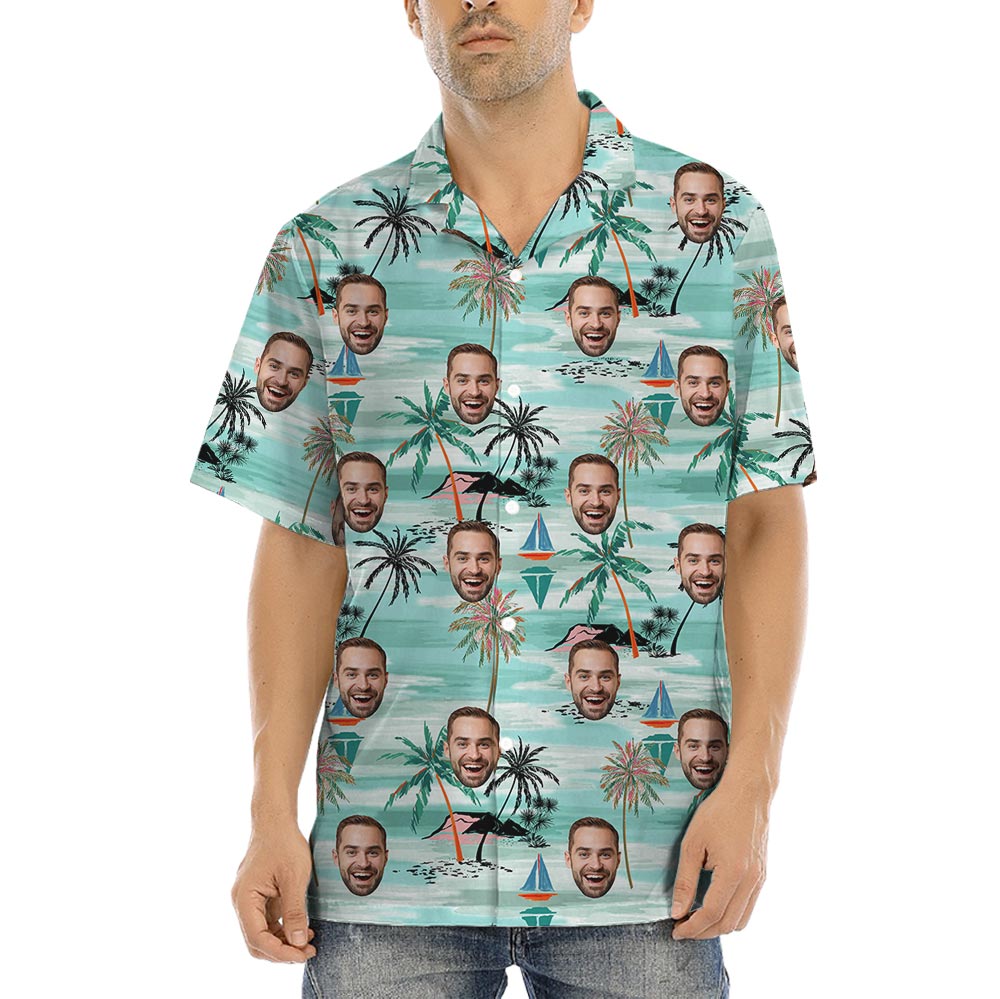 Hawaiian Shirt With 1-5 Pictures On Them