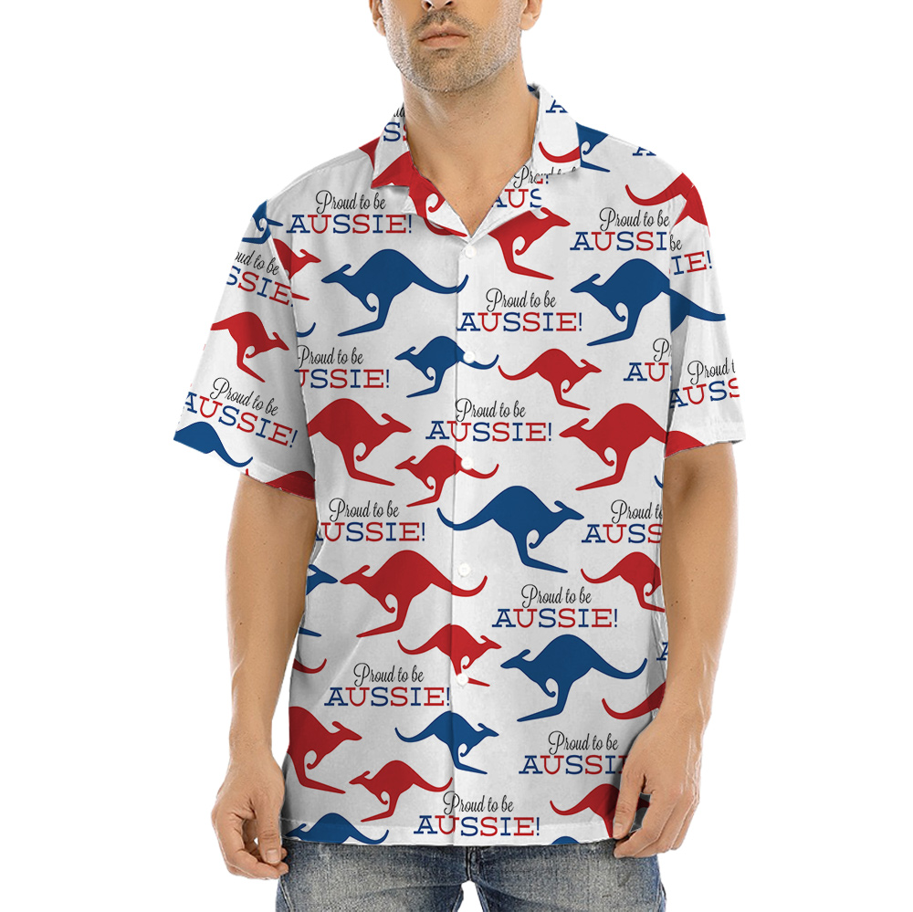 Aussie Kangaroo Hawaiian Shirt for Men - variant image 1
