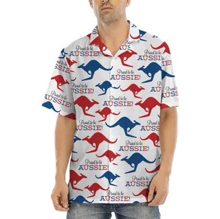 Aussie Kangaroo Hawaiian Shirt for Men