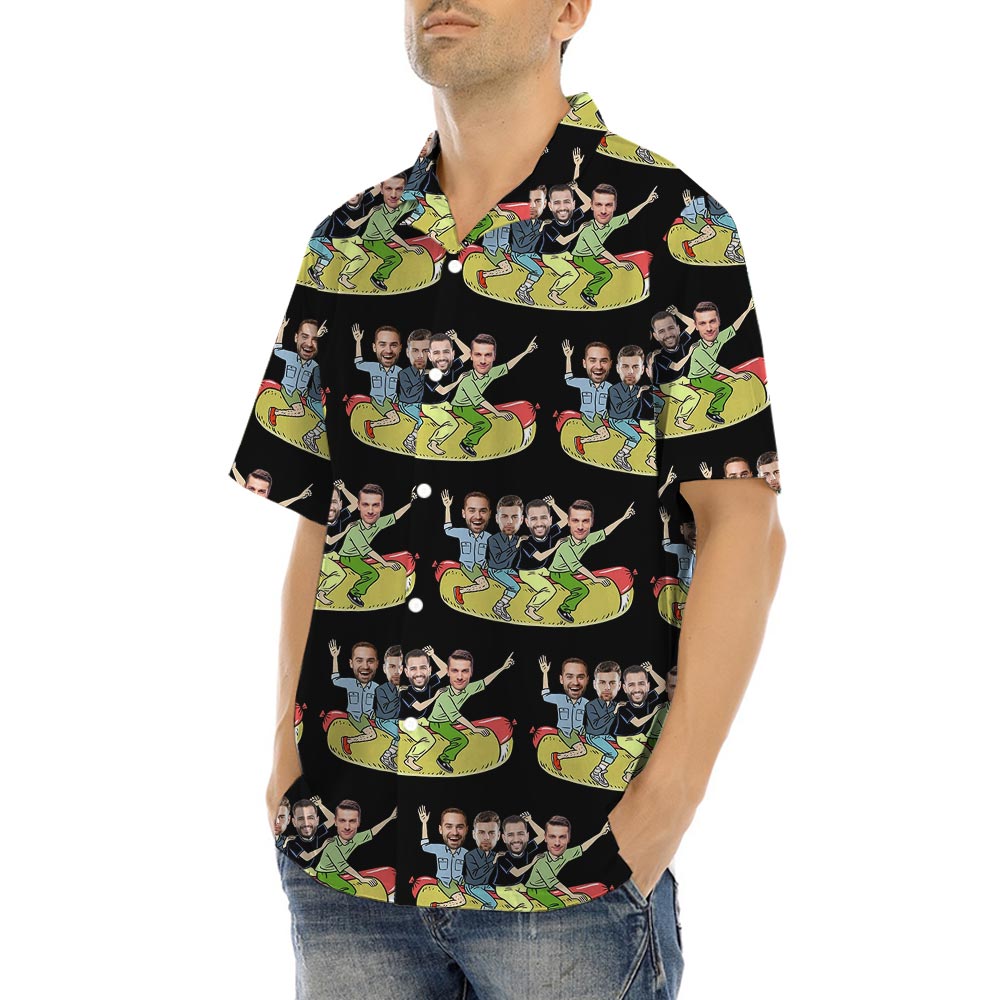 Banana Boat Custom 4 Faces Hawaiian Shirt For Team