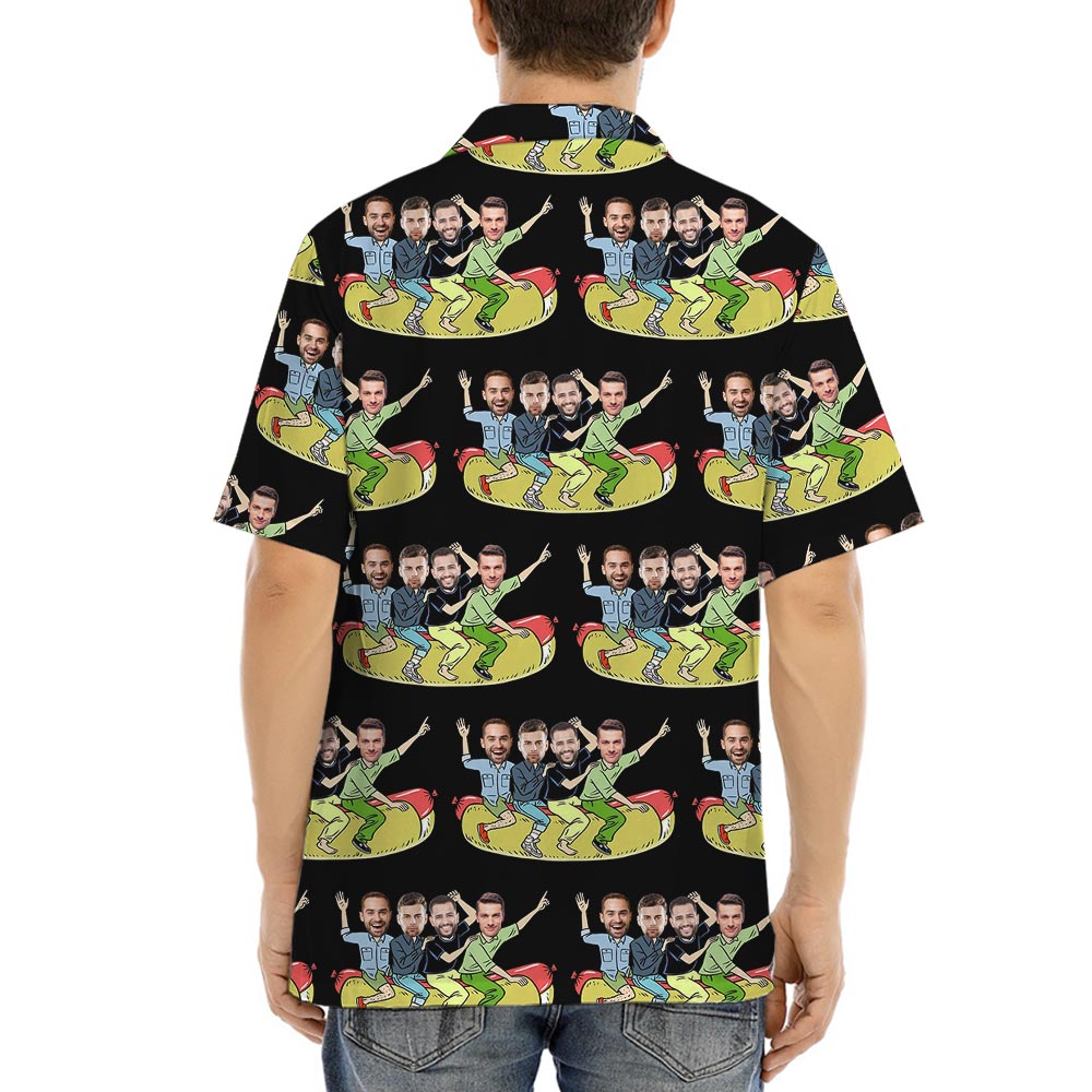Banana Boat Custom 4 Faces Hawaiian Shirt For Team