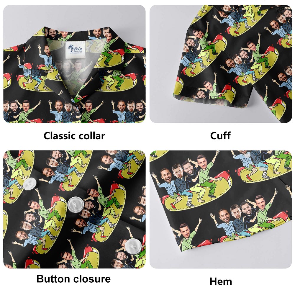 Banana Boat Custom 4 Faces Hawaiian Shirt For Team