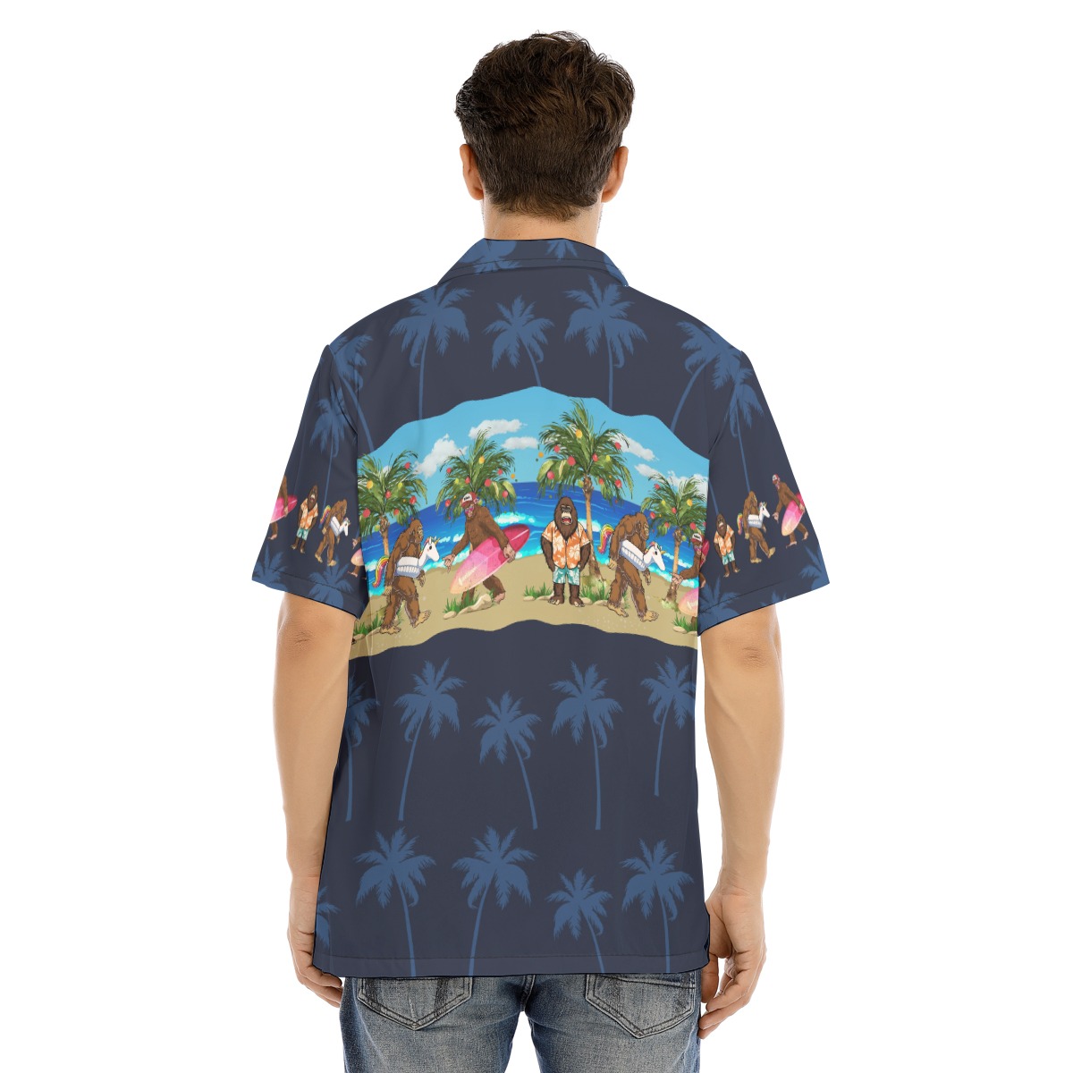 Bigfoot Christmas In July Hawaiian Shirt