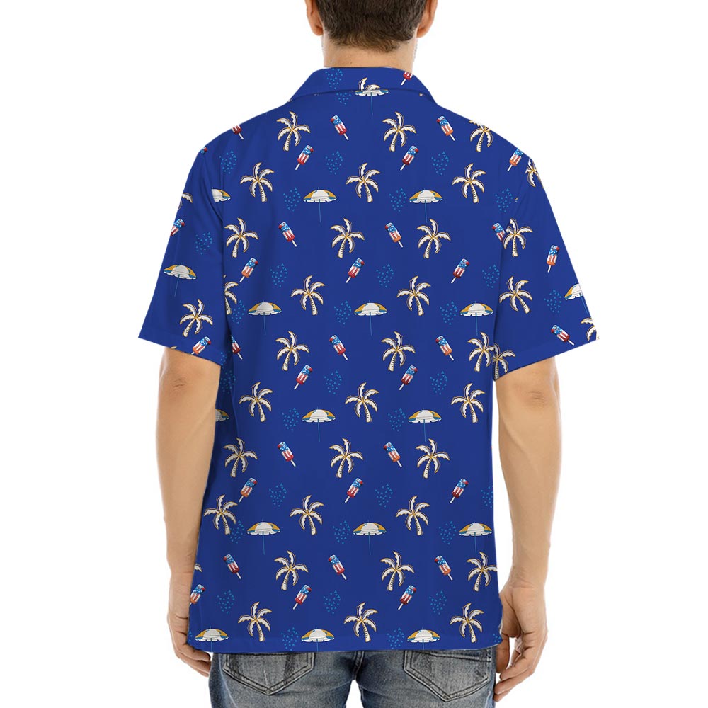 American Ice Cream Men's Hawaiian Shirt Navy
