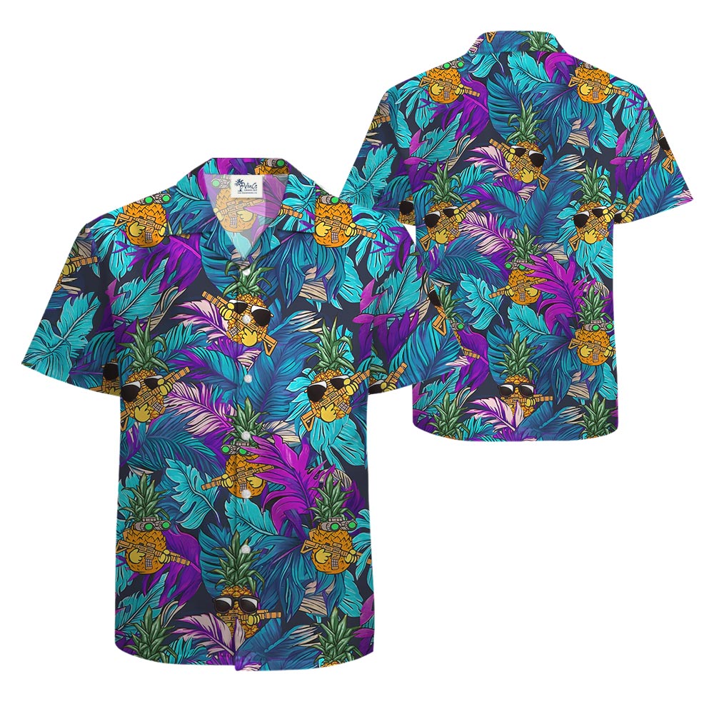 Cool Pineapple Tactical Hawaiian Shirt For Men