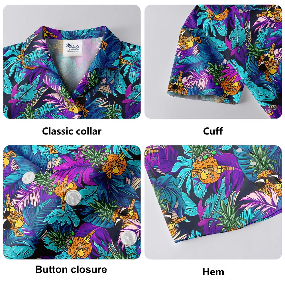 Cool Pineapple Tactical Hawaiian Shirt For Men