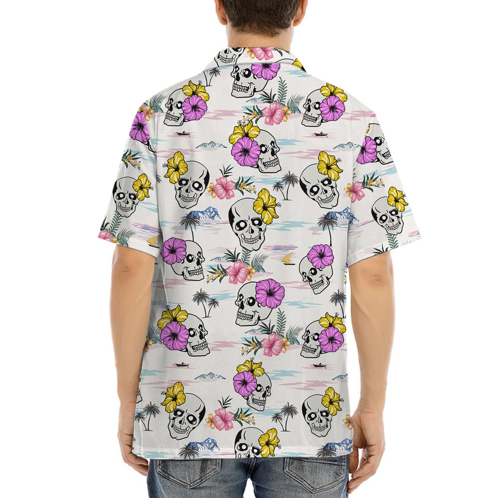 Hibiscus Goth Hawaiian Shirt For Men