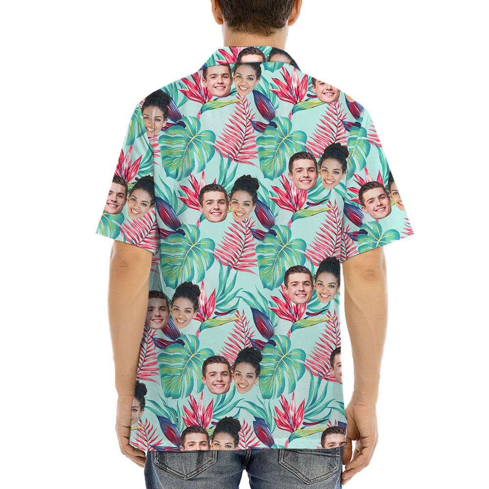 Tropical Bird of Paradise Hawaiian Shirt With 1-5 Faces