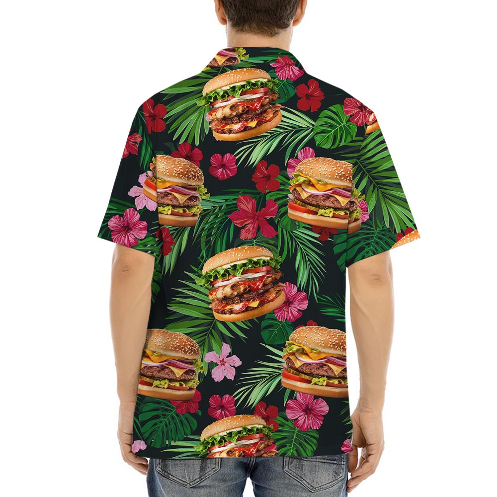 Funny Hamburger Hawaiian Shirt For Men