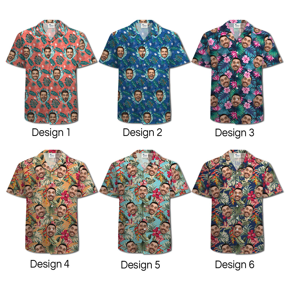 Custom Aloha Shirt With 5 Faces