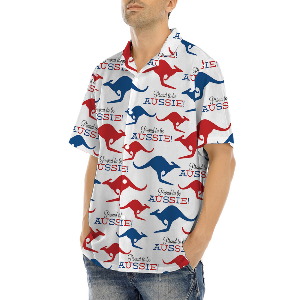 Aussie Kangaroo Hawaiian Shirt for Men