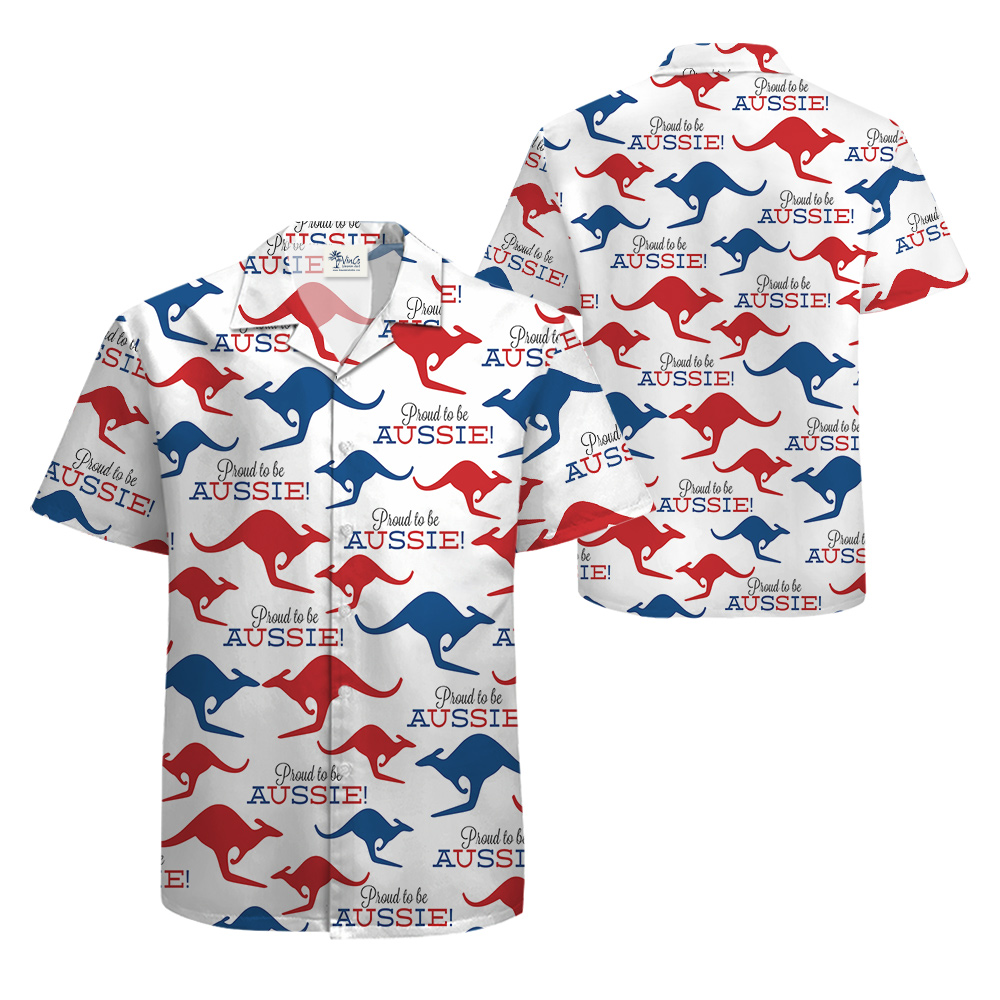 Aussie Kangaroo Hawaiian Shirt for Men