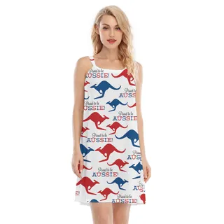 Australia Kangaroo Hawaiian Cami Dress