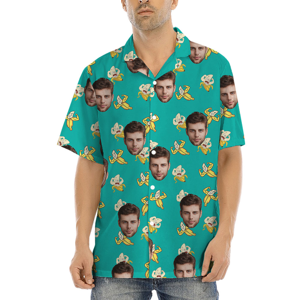 Muscle Banana Funny Hawaiian Shirt With 1-5 Faces - variant image 1