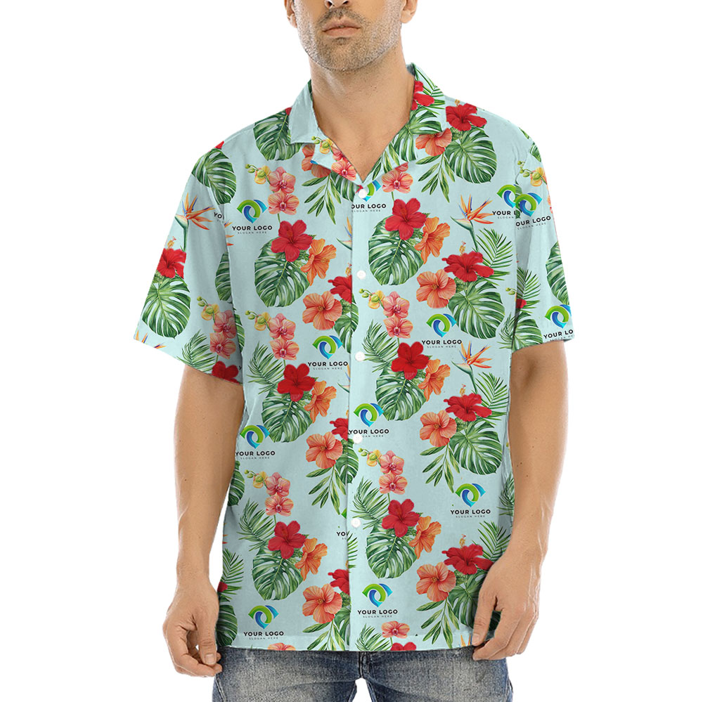 Floral Custom Logo Hawaiian Shirts No Minimum - variant image 1