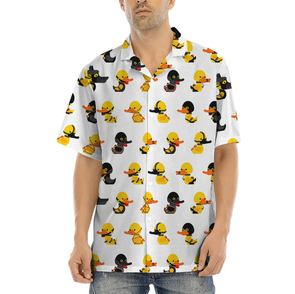Funny Tactical Rubber Ducky Hawaiian Button Up Shirt - variant image 1