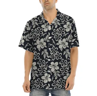 Hibiscus Tactical AK Gun Hawaiian Shirt