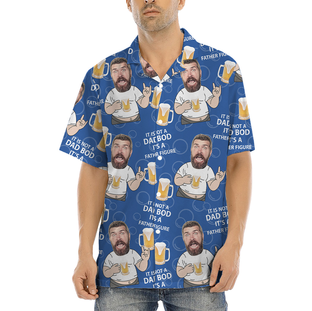 Custom Face Dad And Beer Hawaiian Shirt - variant image 1