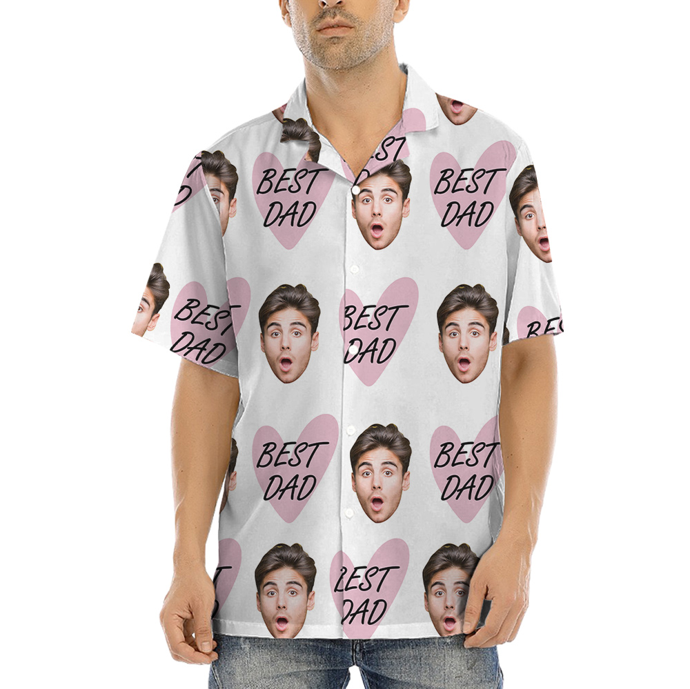 Custom Face Best Dad Aloha Shirt - variant image 1