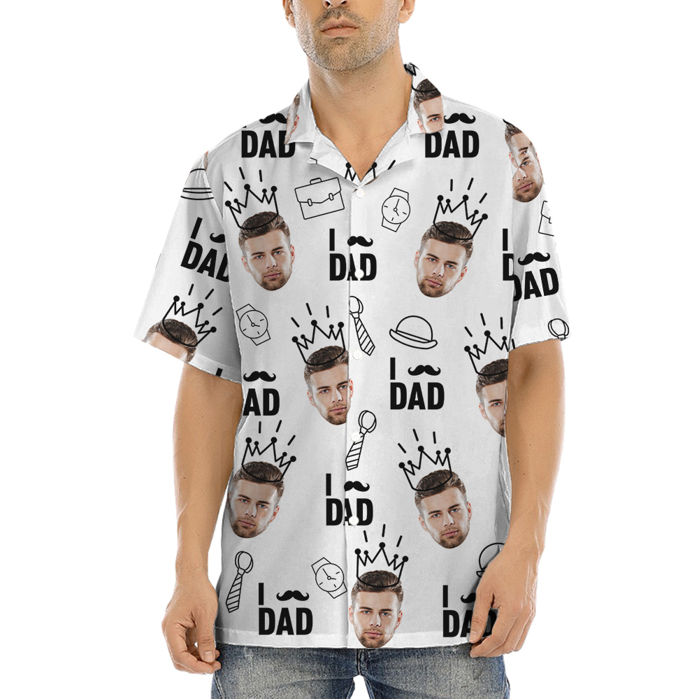 Father's Day Hawaiian Shirt With Custom Face - variant image 1
