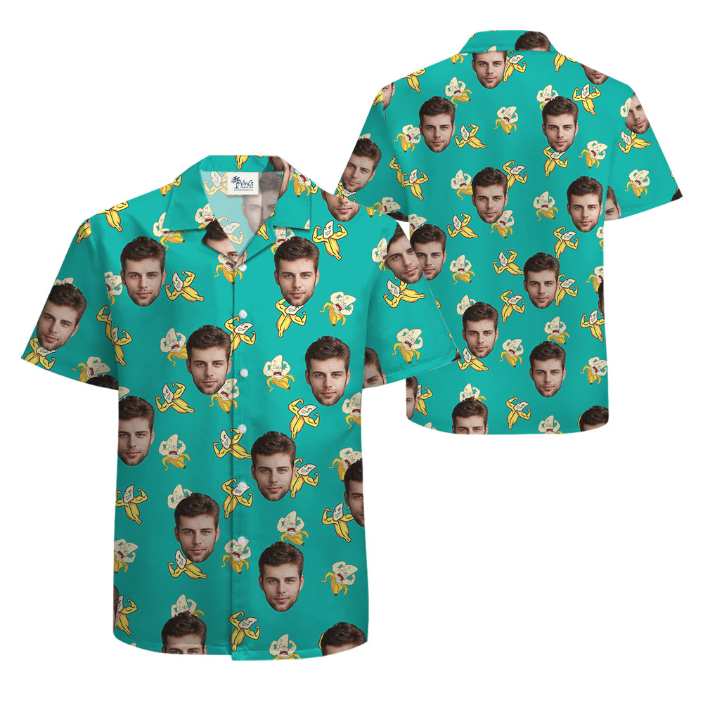 Muscle Banana Funny Hawaiian Shirt With 1-5 Faces