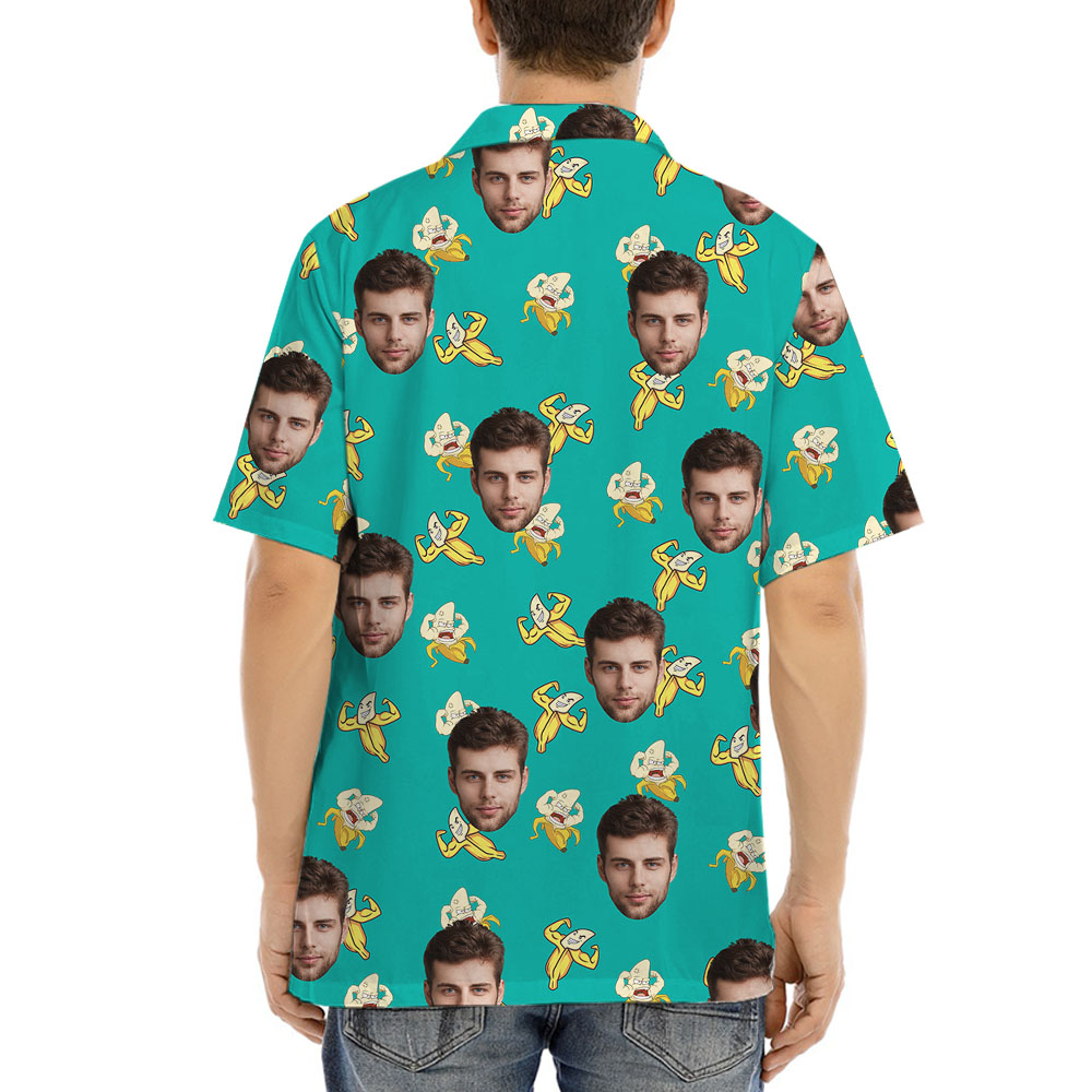 Muscle Banana Funny Hawaiian Shirt With 1-5 Faces