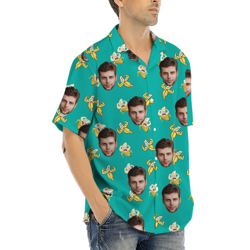Muscle Banana Funny Hawaiian Shirt With 1-5 Faces