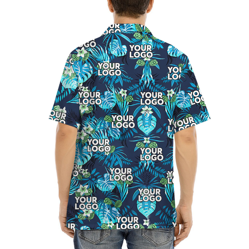 Tropical Blue Custom Hawaiian Shirt With Your Logo