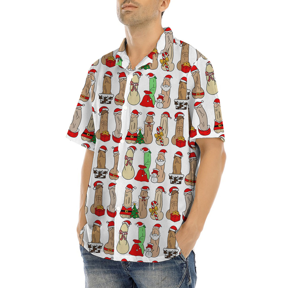 Naughty Christmas Hawaiian Shirt For Men