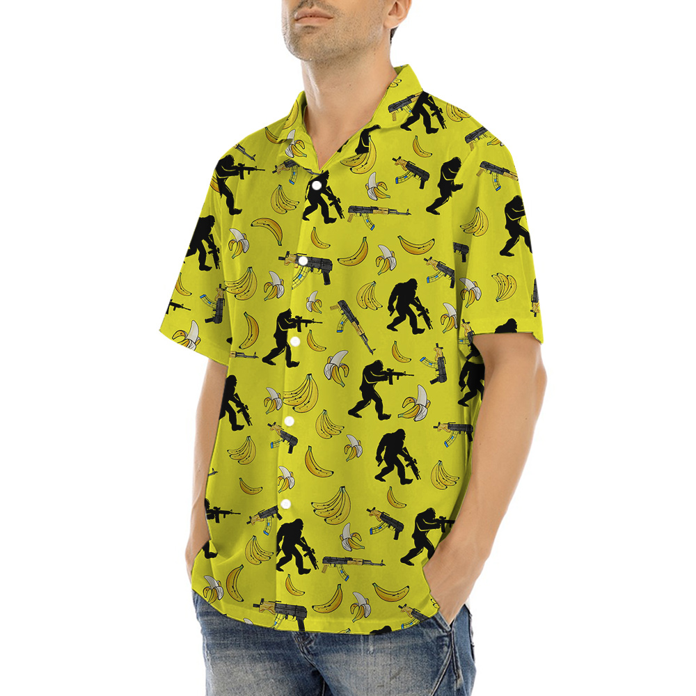 Tactical Sasquatch Banana Gun Hawaiian Shirt