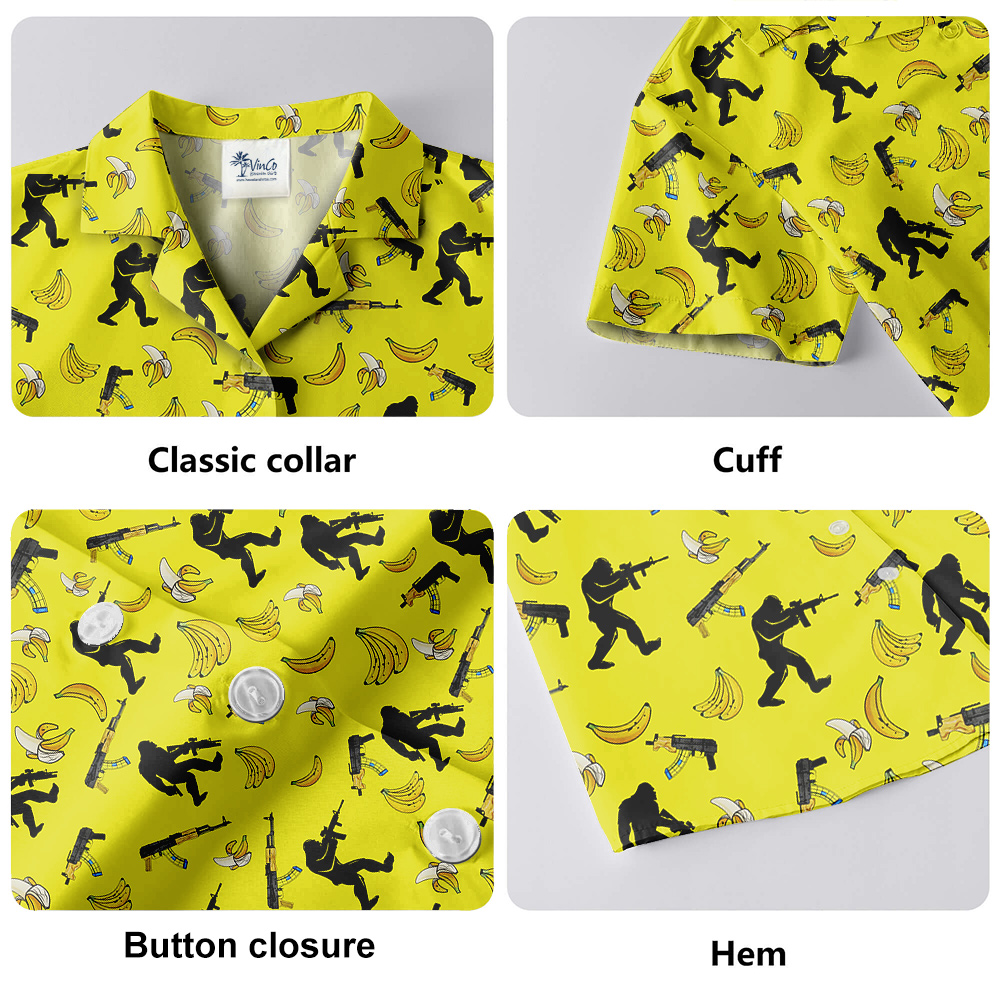 Tactical Sasquatch Banana Gun Hawaiian Shirt
