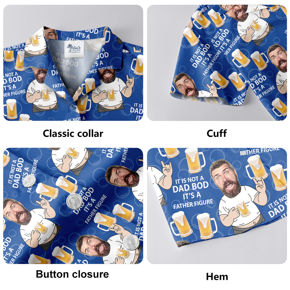Custom Face Dad And Beer Hawaiian Shirt