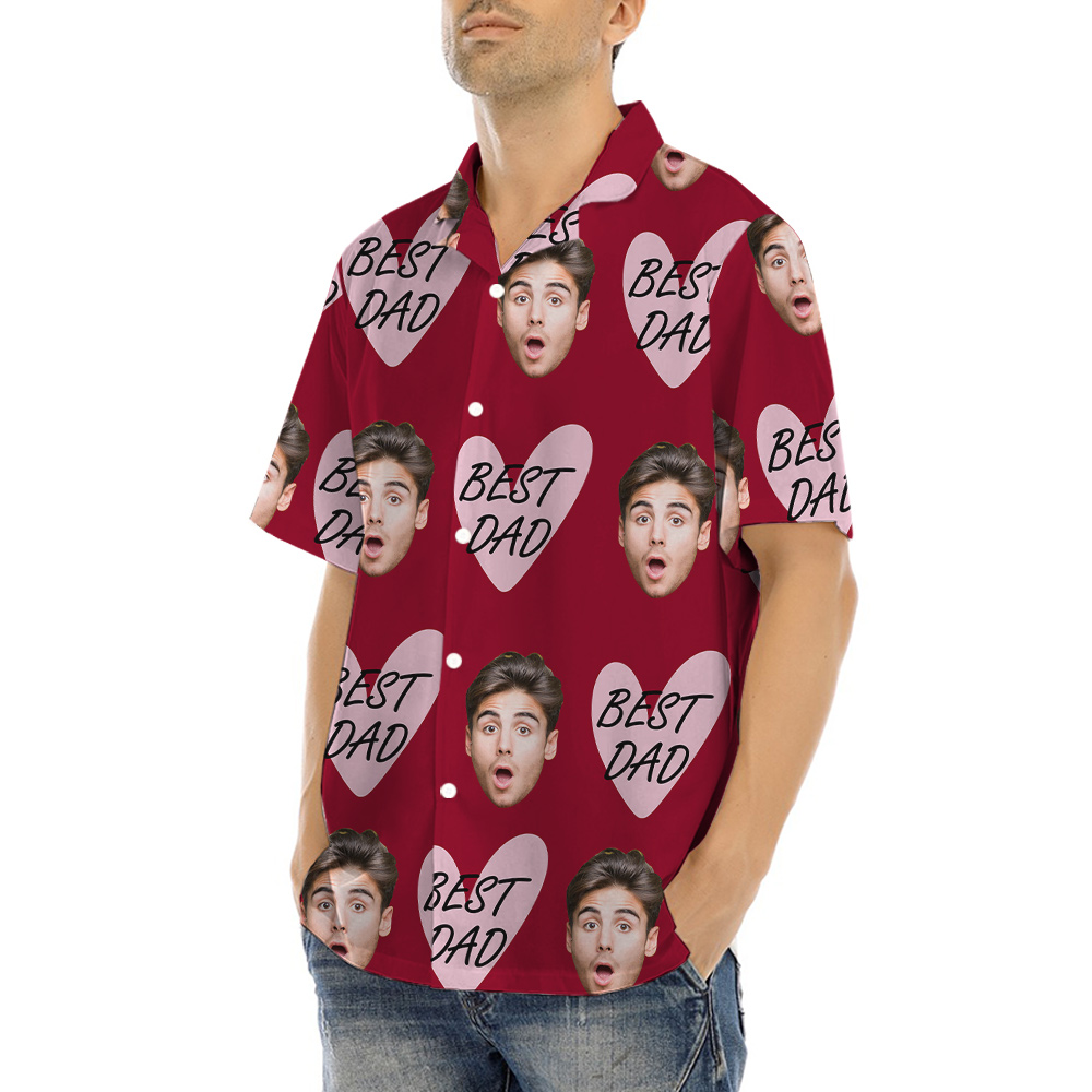 Personalized Father's Day Hawaiian Shirt With Face