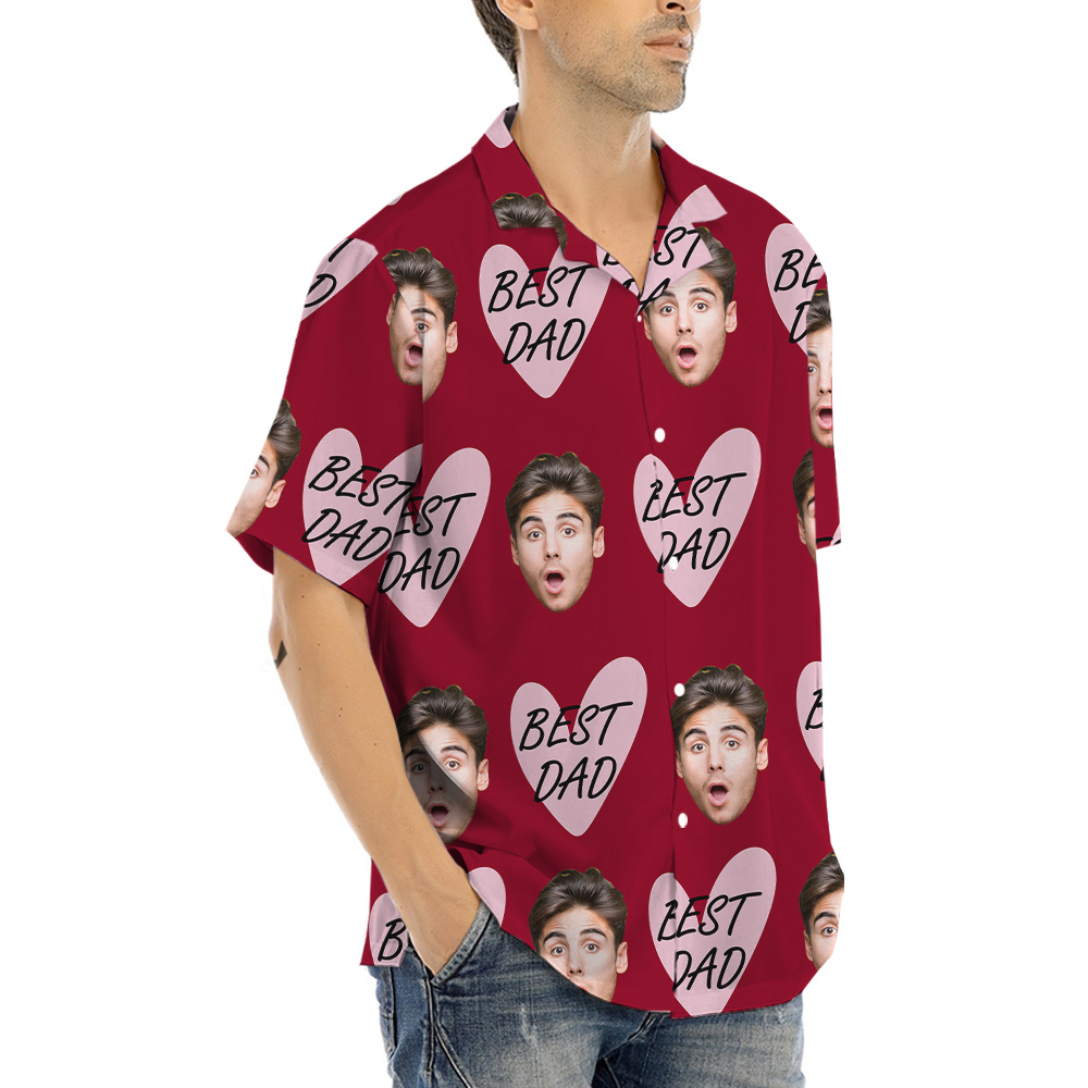 Personalized Father's Day Hawaiian Shirt With Face
