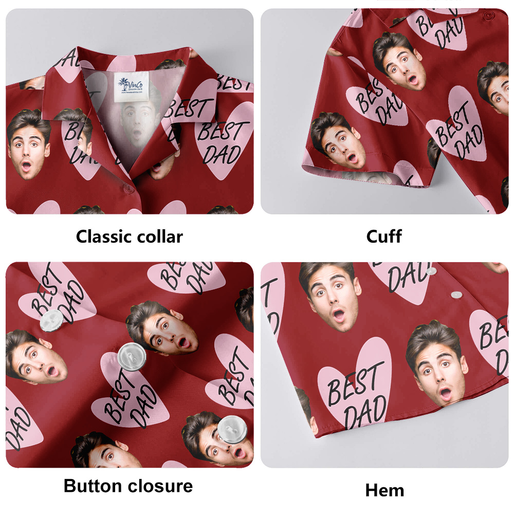 Personalized Father's Day Hawaiian Shirt With Face