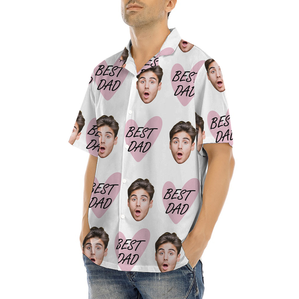 Custom Face Best Dad Aloha Shirt