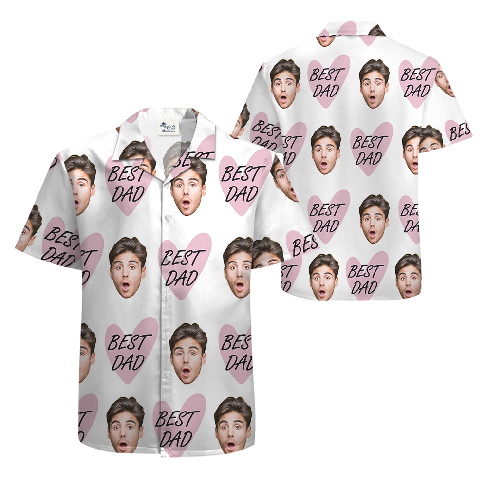 Custom Face Best Dad Aloha Shirt